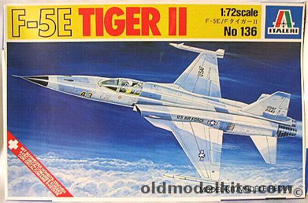Italeri 1/72 F-5E Tiger II US Agressor Top Gun / Malaysian / Swiss Air Forces, 136 plastic model kit
